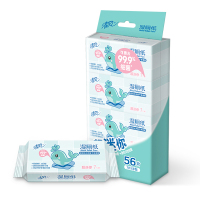 清风 超迷你湿厕纸 7片装8包 擦除99%细菌 清洁湿纸巾 湿巾