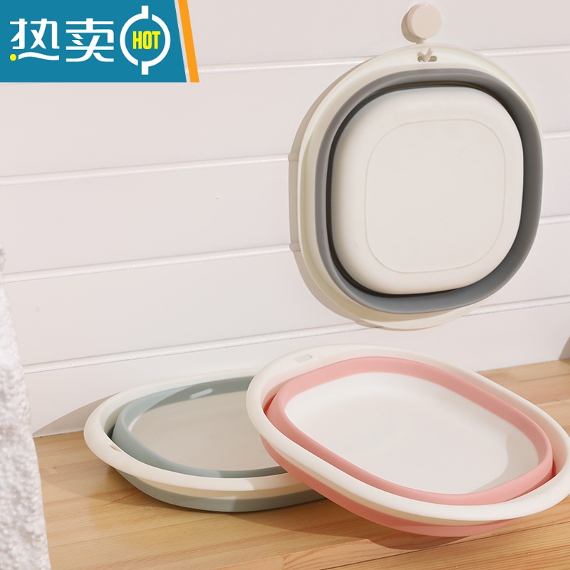 JING PING可折叠洗脸盆大号家用洗菜盆学生宿舍便携旅行婴儿私处小盆子脚盆高清大图