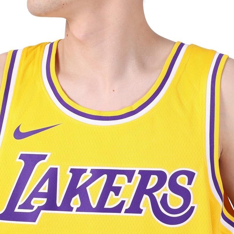 Nike透气速干洛杉矶湖人队徽篮球运动男款训练比赛T恤