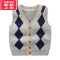 可莉允男童马甲春秋秋季童装儿童休闲背心宝宝针织开衫坎肩毛衣