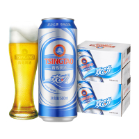 青岛啤酒(TSINGTAO) 欢动啤酒7度 500ml*12罐*2箱 官方直营(ZJ)
