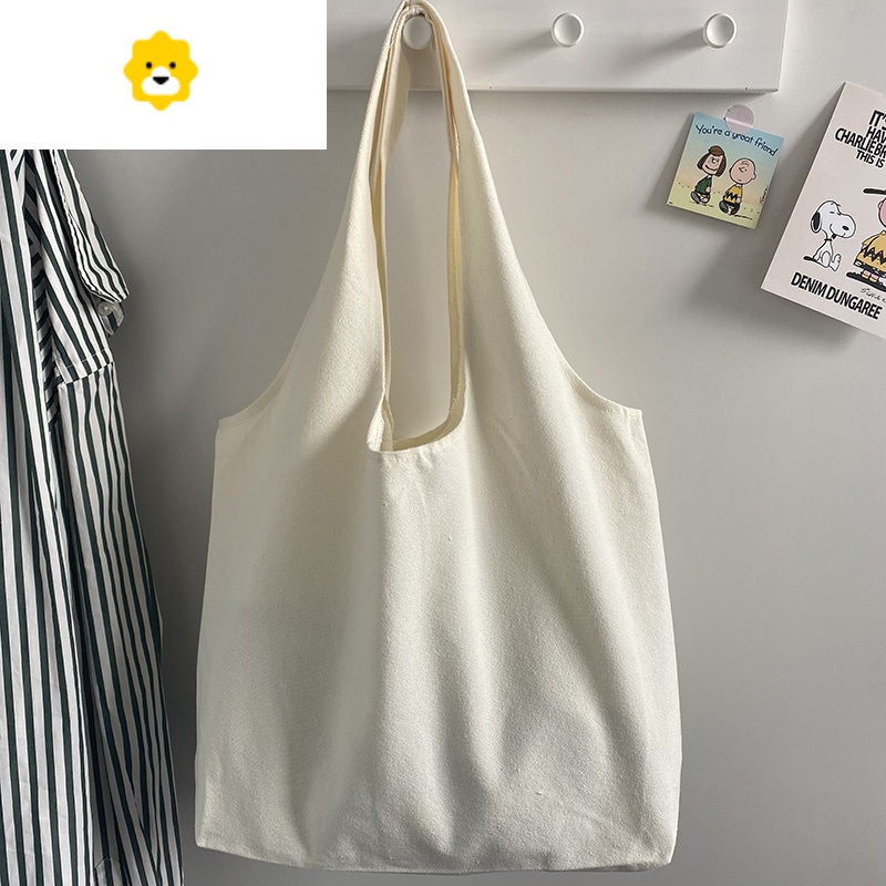 fenghou包包女2021新款时尚女包背心小众文艺单肩包大容量帆布包纯色