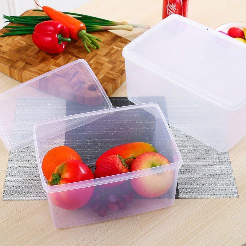长方形透明塑料盒子冰箱食品收纳盒冷藏密封盒储物保鲜盒套装带盖多色多款生活日用家庭清洁家居器皿保鲜盒储物盒收纳盒