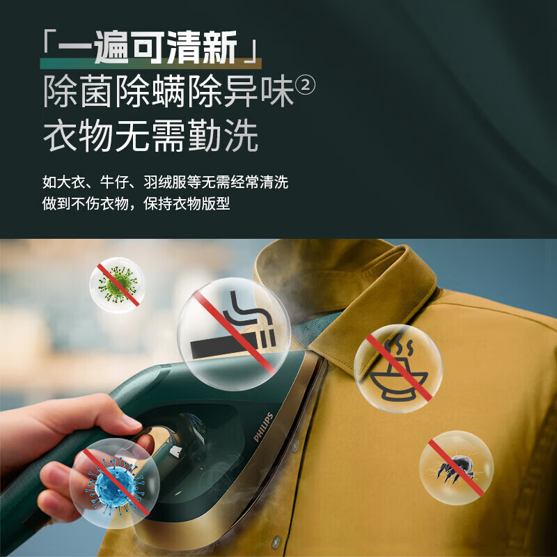 飞利浦挂烫机家用立式蒸汽电熨斗手持熨烫机烫衣服全自动智能温控 AIS6020/70高清大图