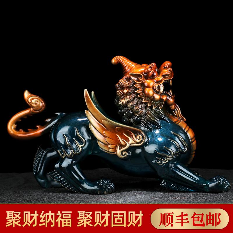 美帮汇铜貔貅摆件一对大号铜貔貅家居办公室玄关公司乔迁开业礼品高清大图