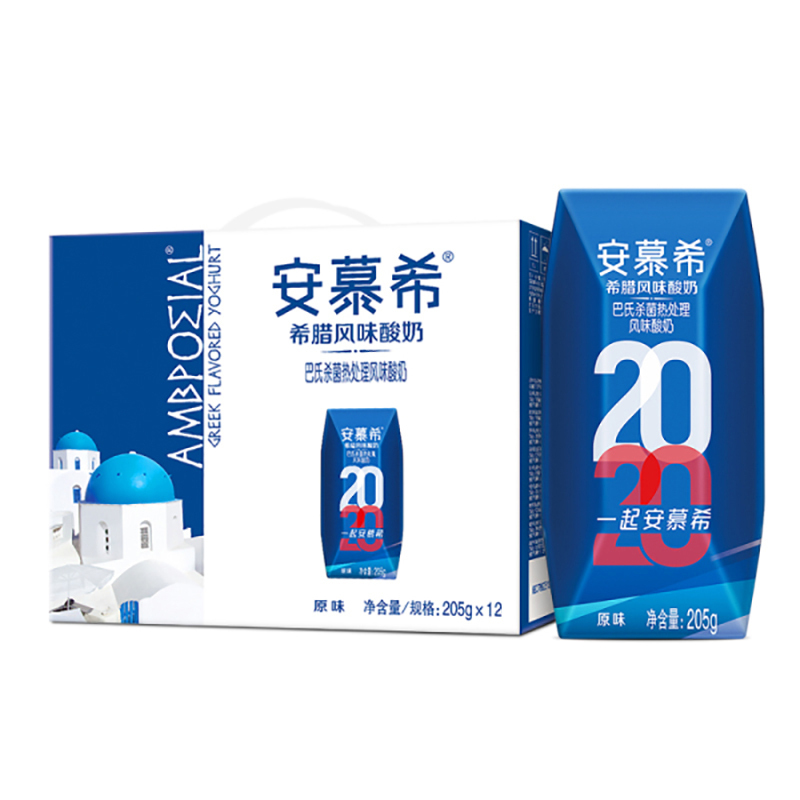 伊利安慕希酸奶原味规格205g*12盒
