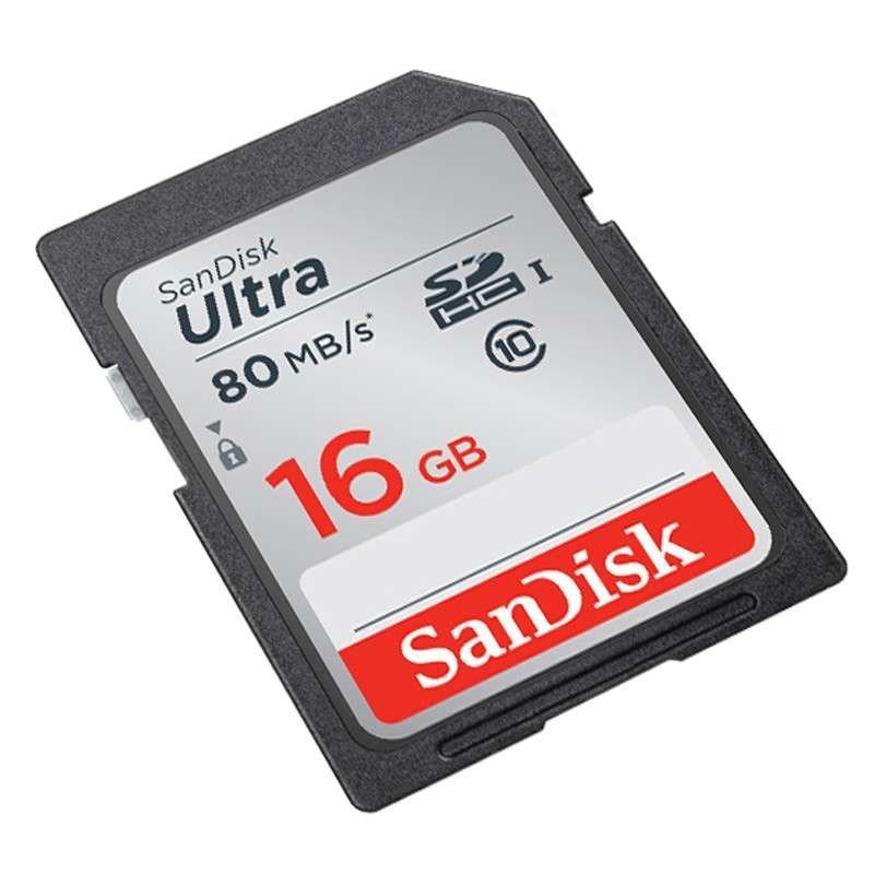 [免邮]闪迪(SANDISK)SD卡 16G 读80MB/s高速存储卡单反微单相机内存卡
