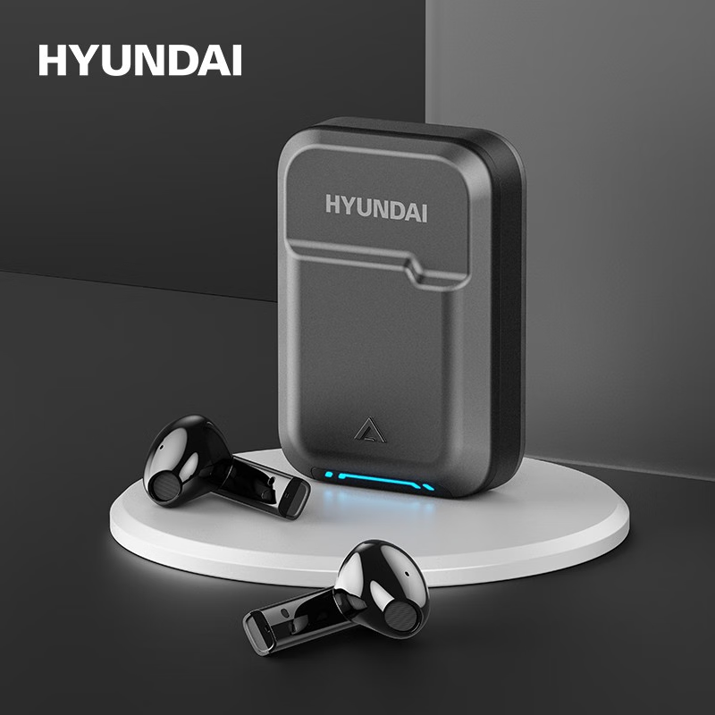 hyundai滑盖式蓝牙耳机yhb031灰色