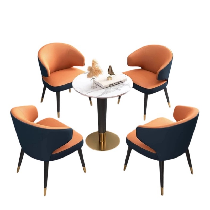 繁哲思圆桌 接待桌一桌四椅0.6米套