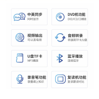 【赠保护套】纽曼CD复读机DVD-L680蓝牙版 蓝色便携式随身听U盘学生CD英语学习光盘播放器数码