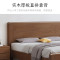 质凡中式实木床现代双人主卧床单人床出租屋床1.8米框架床+1床头柜