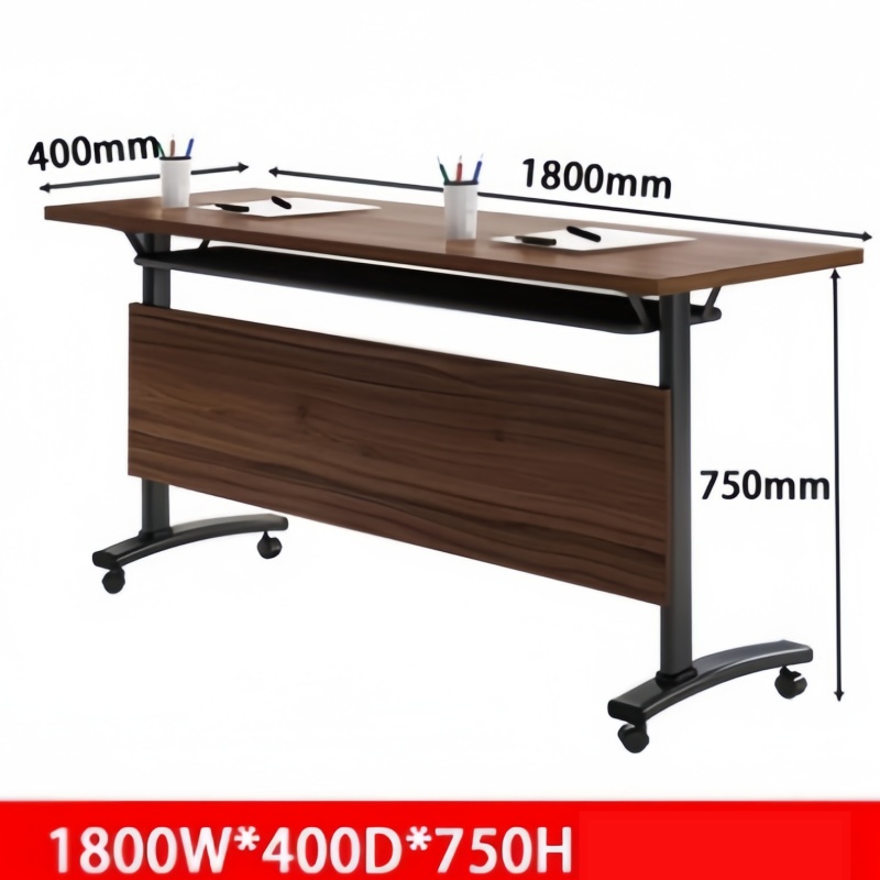 攸形移动办公桌1800*400*750mm张高清大图