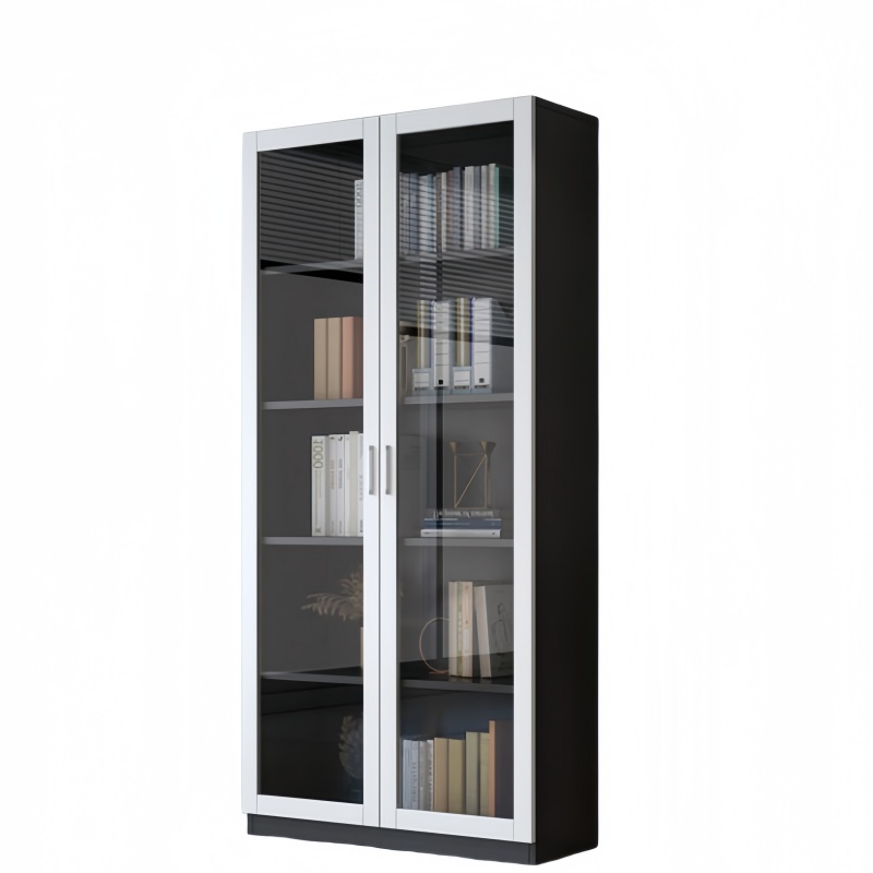 攸形双门玻璃柜800*320*1800mm台高清大图