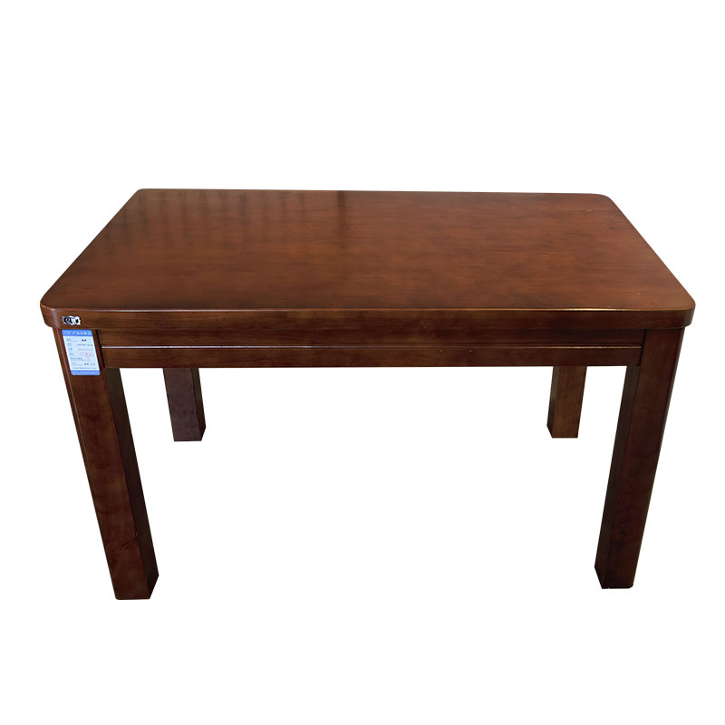 亿铁(YI TIE)实木餐桌方形饭桌方桌130*80*76cm/张高清大图