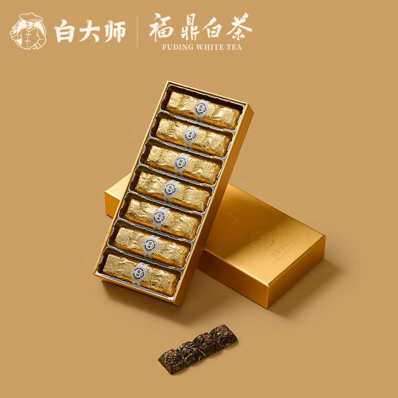 白大师 白茶金砖 福鼎白茶贡眉特级360g 2019年紧压茶木箱 / 盒高清大图
