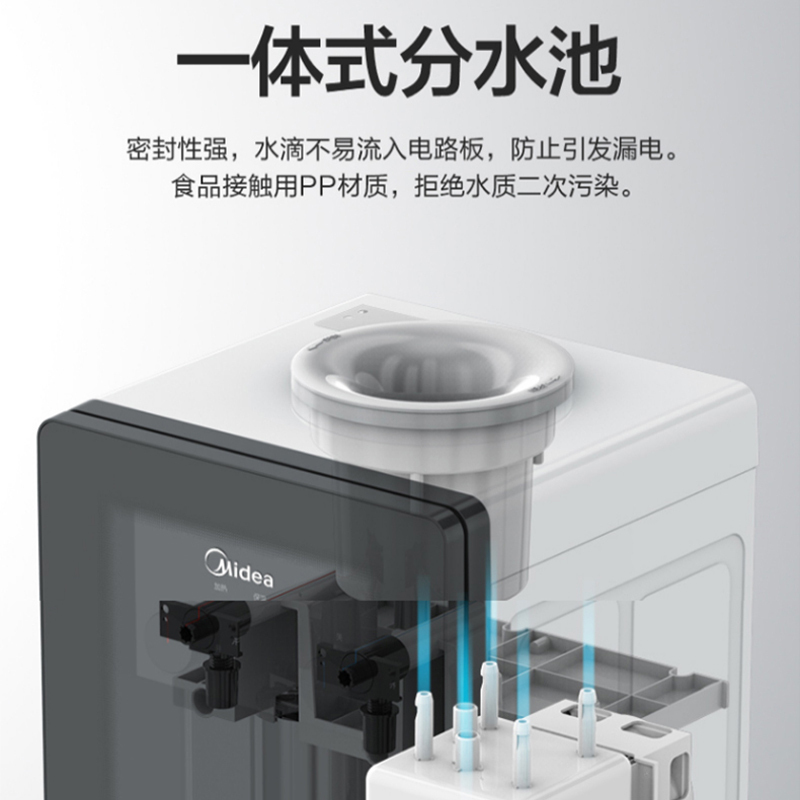 美的(Midea)饮水机立式家用双封闭门办公室温热型饮水机 YR1616S-X