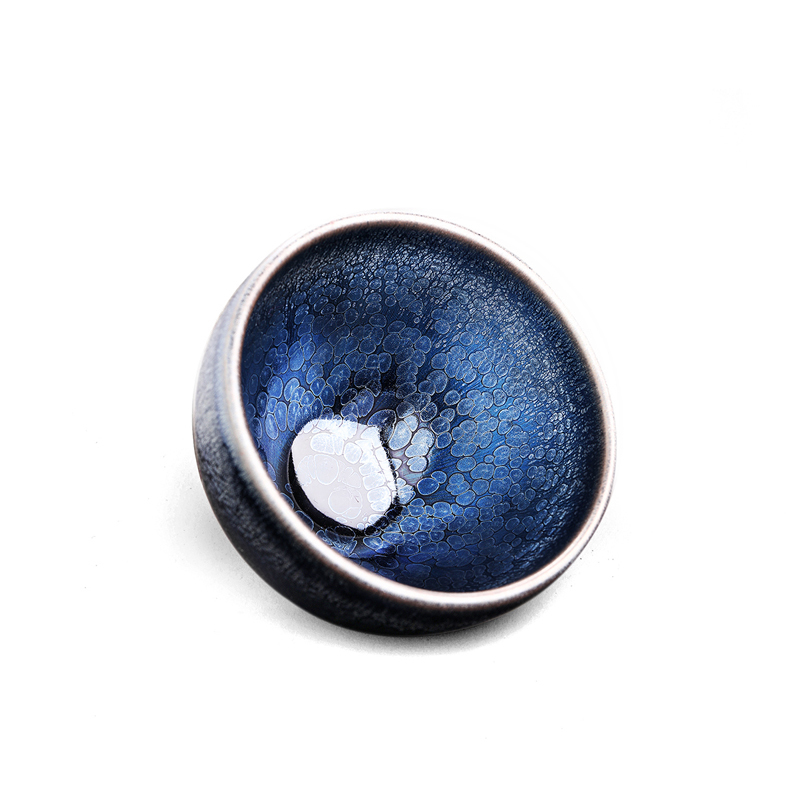 领艺 曹永旺蓝油滴窑变茶杯主人杯功夫茶具办公家用送