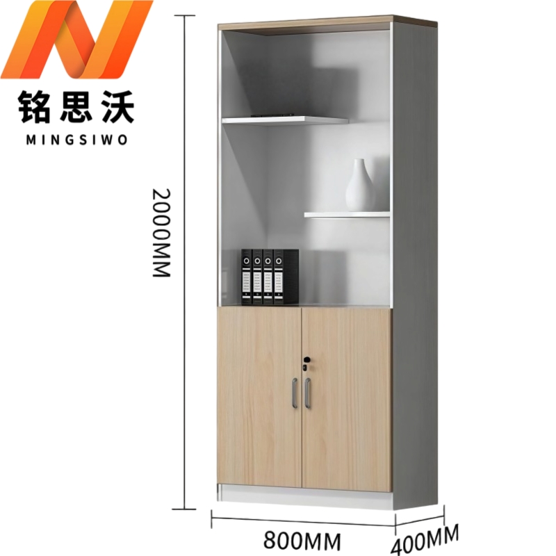 铭思沃两门书柜A2个高清大图