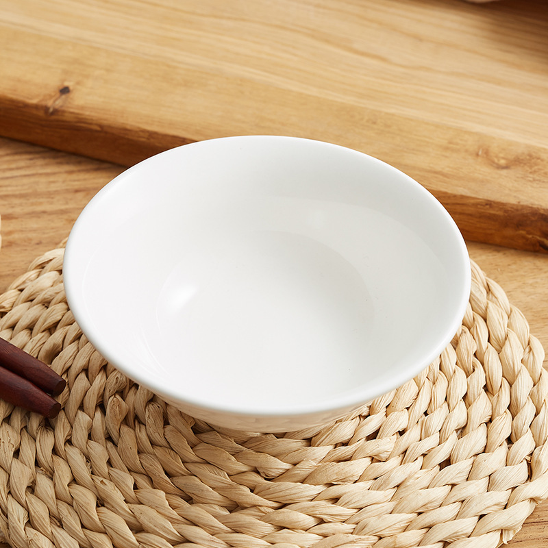 珑伽辛 白色陶瓷碗翅碗 4.5英寸/个高清大图
