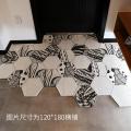 北欧入户垫地垫口玄关丝圈脚垫可剪裁地毯进家用定制_215_734 120*140cm 六边形横铺