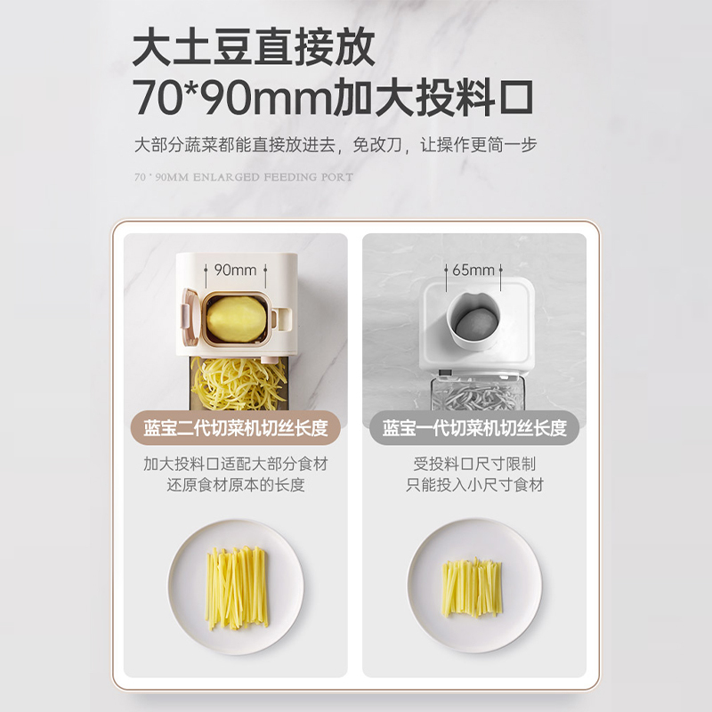 德国蓝宝(Blaupunkt)电动切菜机家用多功能全自动切菜神器刨丝器切丝切片
