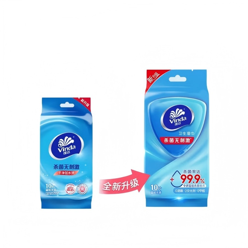 维达(Vinda)杀菌湿巾10片/小包*10包/提高清大图