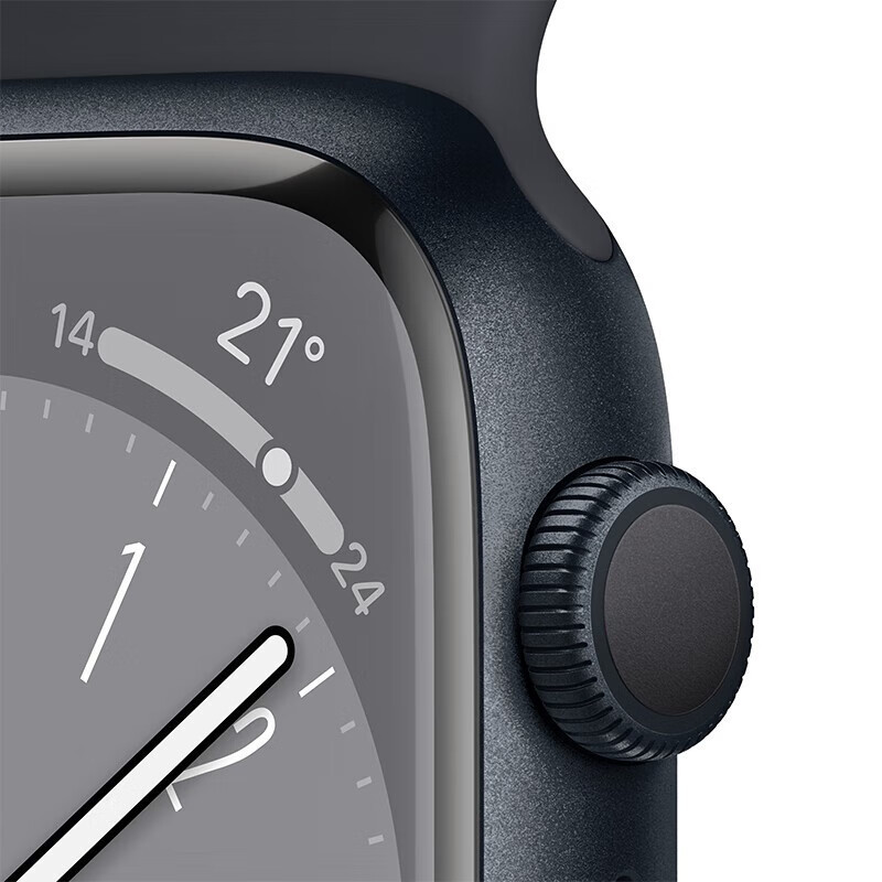 苹果(Apple) 苹果手表 iWatch s8 智能运动手表 男女通用款 铝金属 午夜色 运动款 [GPS]41mm