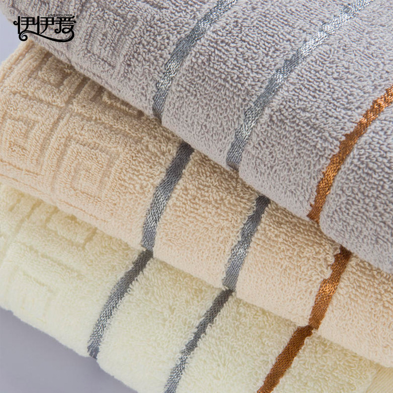 伊伊爱 YBH25204 长城格浴巾 灰色高清大图