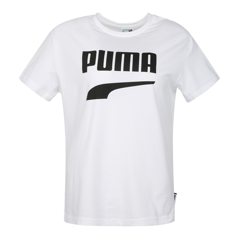 彪马（PUMA）女士白色圆领透气短袖运动T恤57910002