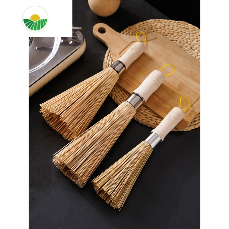 三维工匠刷锅器手工竹刷子老式炊帚洗锅的锅刷家用厨房清洁工具主图款