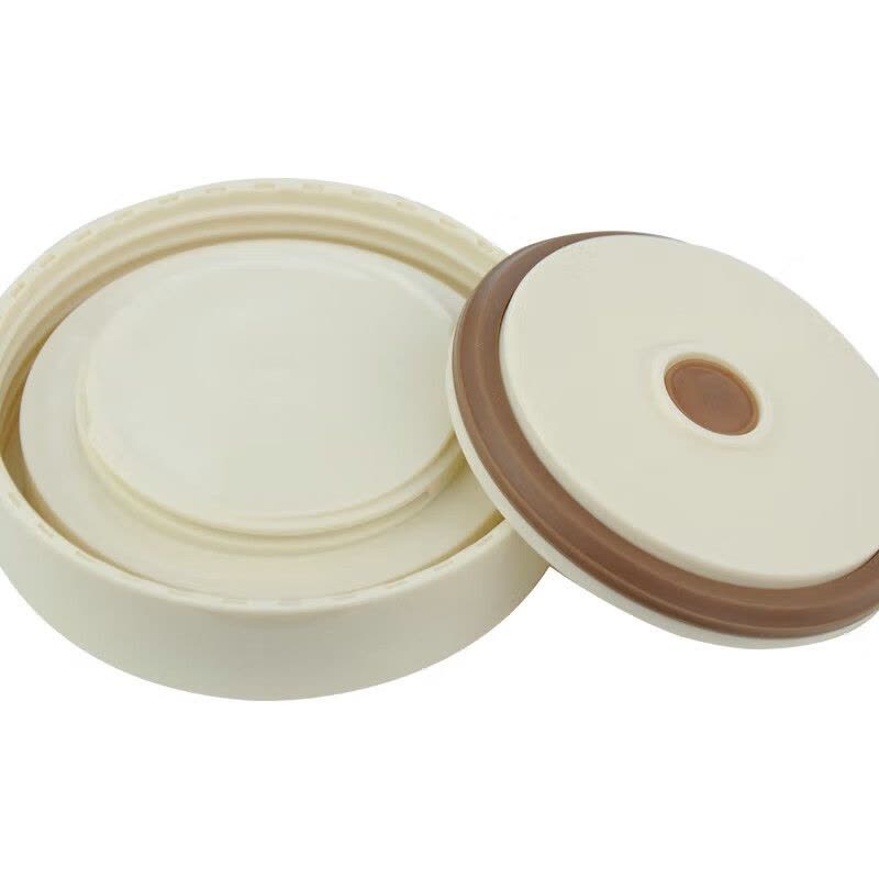 虎牌(TIGER) 保温杯 多功能真空焖烧杯 不锈钢保温汤杯 七夕礼物 MCH-A75C 750ML 白/棕图片