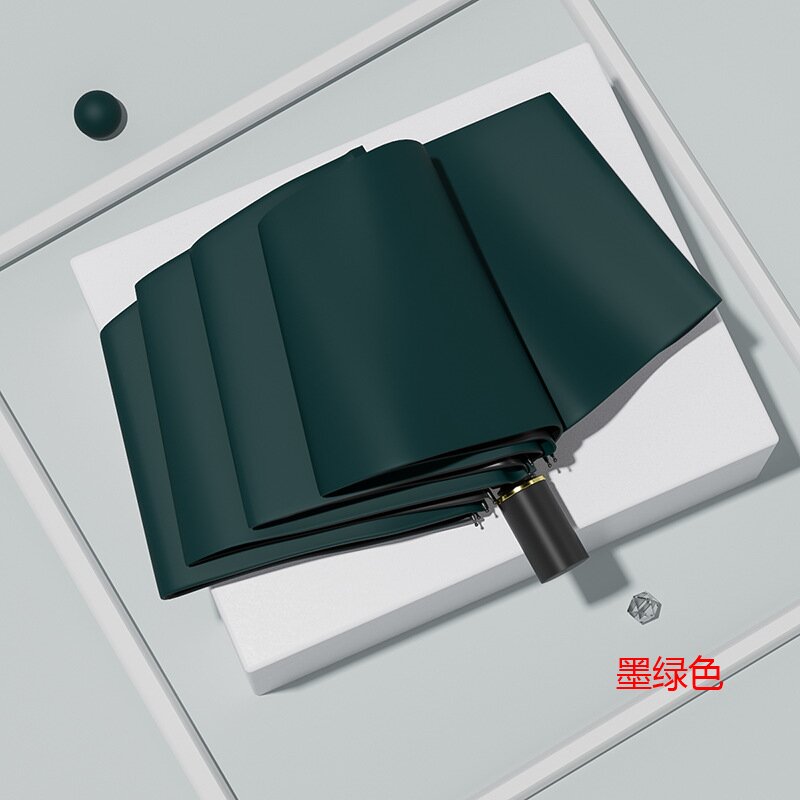 优橙雨伞全自动加大黑胶商务晴雨伞遮阳太阳伞[手动加固款]8骨金柄广告伞3把起订高清大图
