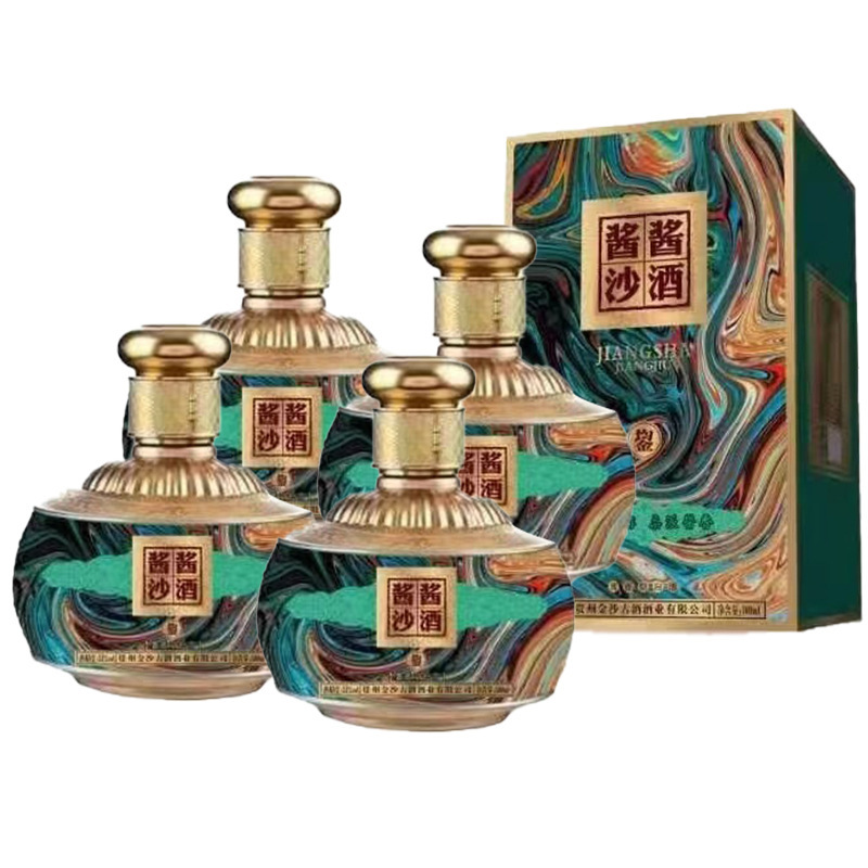 金沙古酱酱沙酱酒均金53度酱香型白酒500ml*4瓶