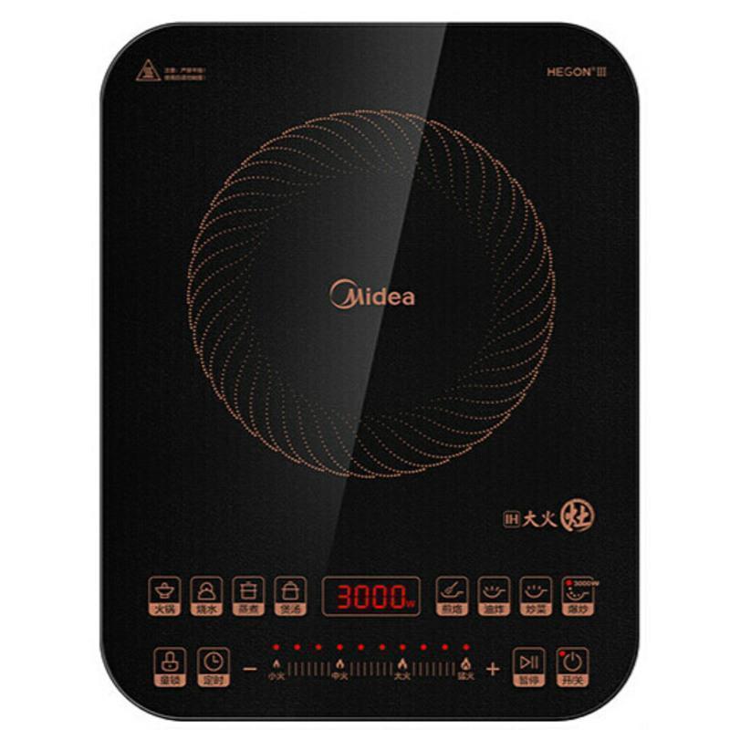 美的(Midea)电磁炉 家用多功能3000W大火力爆炒电磁灶 大功率IH立体匀火电池炉 黑色