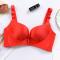 香港幸福狐狸内衣女聚拢无钢圈性感无痕调整型舒适文胸罩套装 07款】红色单件 32A/70A