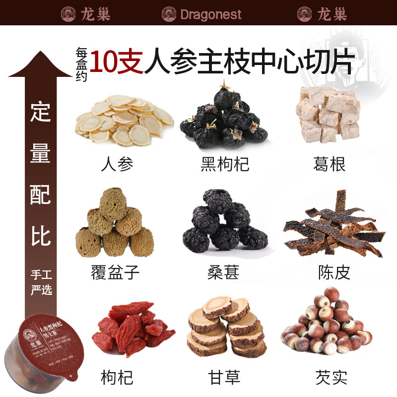 龙巢(Dragonest) 人参黑枸杞男士茶高清大图