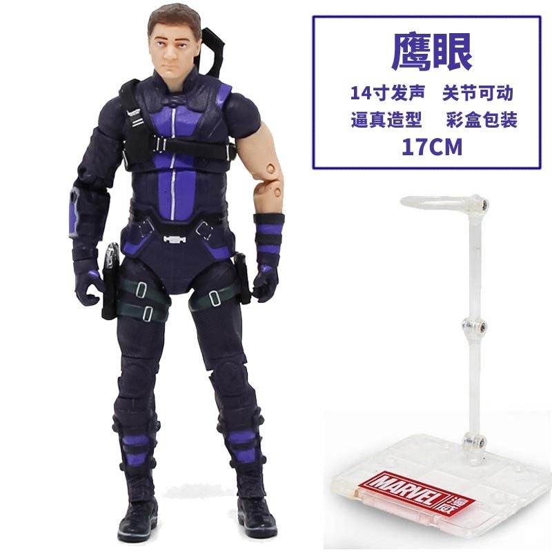 正版漫威复仇者联盟3鹰眼手办内含支架