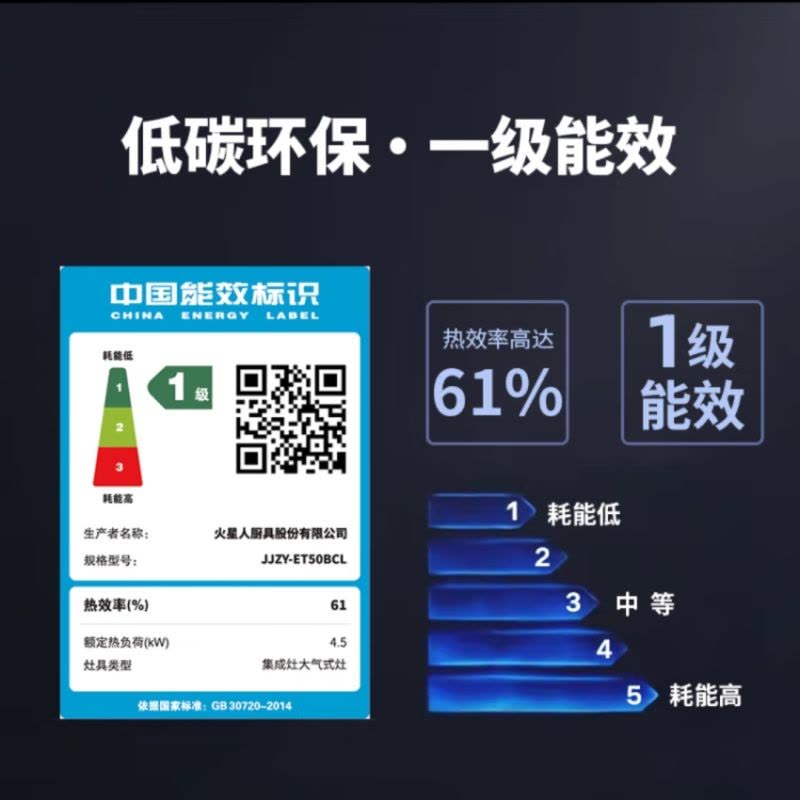 [超级新品]火星人集成灶JJZT-ET50BCR升级款天然气右排烟蒸烤一体集成灶图片