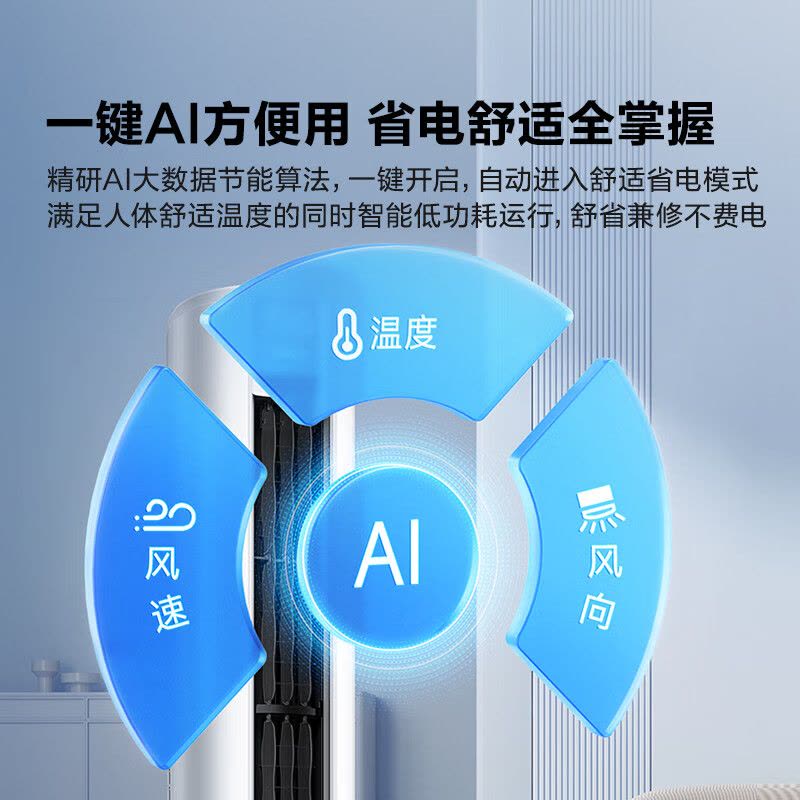 海信大2匹 易省电 速冷热 AI省电 大风量自然风防直吹 远距离送风大客厅新一级空调柜机KFR-50LW/E280-X1图片