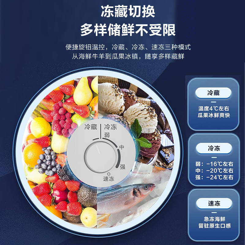 海尔立式冰柜家用风冷无霜冷藏冷冻柜两用一键转换保鲜柜分区存储大容量抽屉式冷柜BD-138WGHS9高清大图
