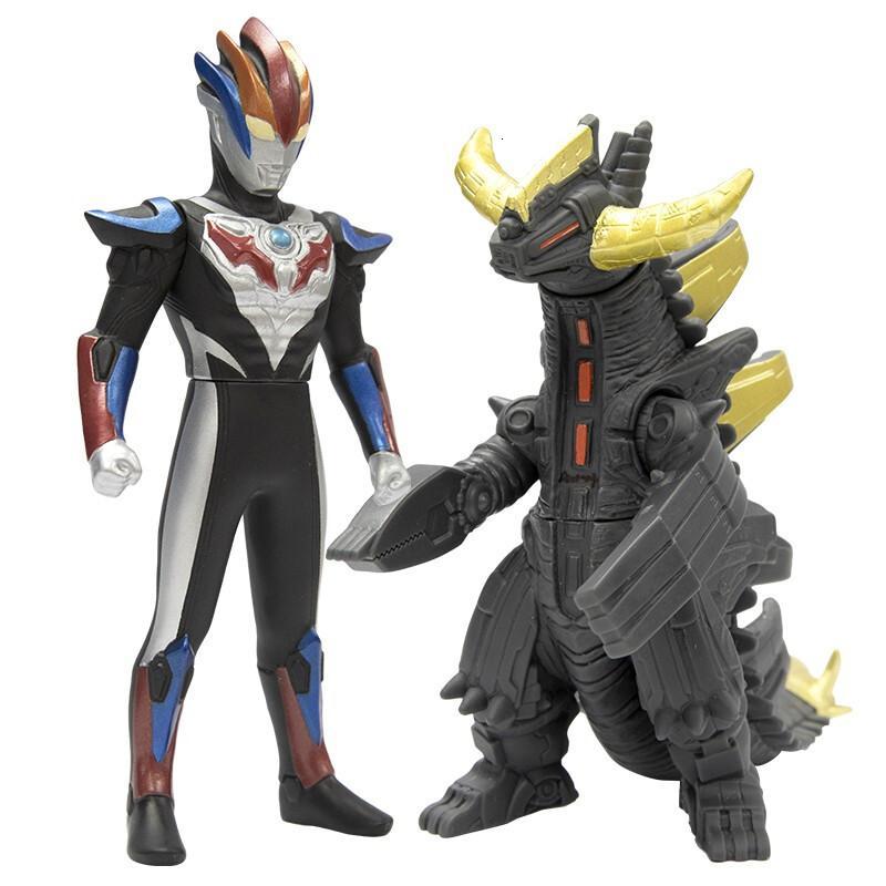 万代BANDAI 奥特曼玩具 软胶对装 奥特英雄 罗布超决战系列 儿童人偶 格罗布奥特曼vs古兰特王梅伽洛斯