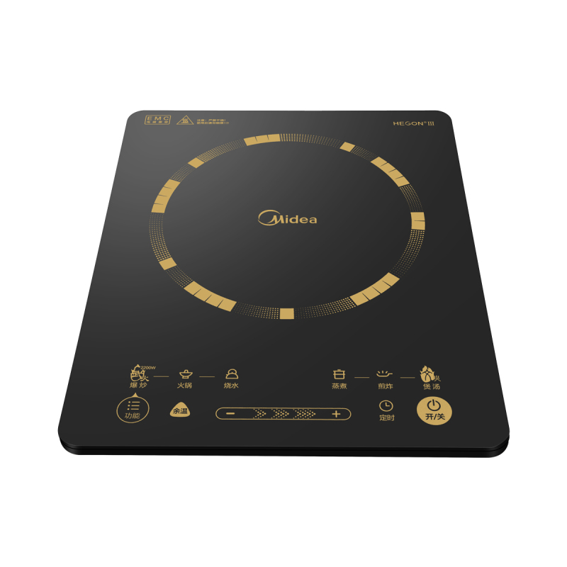 美的(Midea) 电磁炉 C22-WT2203 WT2103A 智能纤薄 (配汤锅和炒锅)