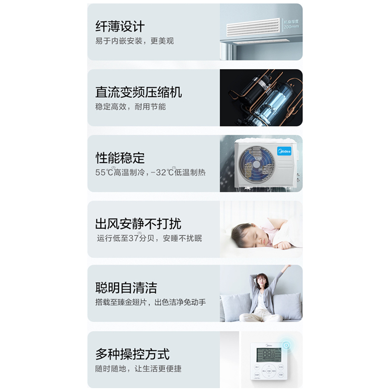 [设备价不含安装]美的(Midea)中央空调1.5匹 GCA系列KFR-35T2W/BDN1-GCA