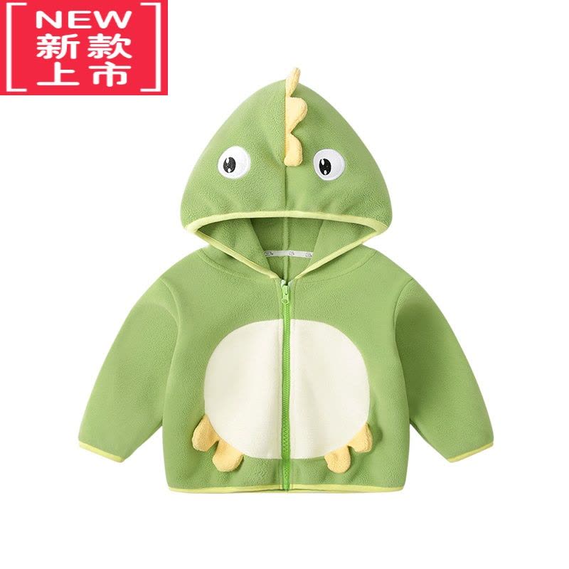 可莉允男童摇粒绒外套秋冬女童童装儿童加绒棉衣AB婴儿衣服加厚宝宝冬装棉服图片