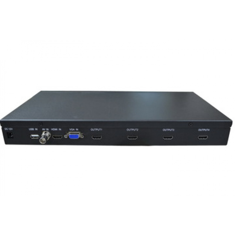 企购优品二台电视机拼接处理器两屏高清HDMI,VGA输入1进2出投影控制器