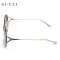 Gucci/古驰太阳镜女2020新款潮防紫外线圆形时尚无框墨镜GG0645S-001-57