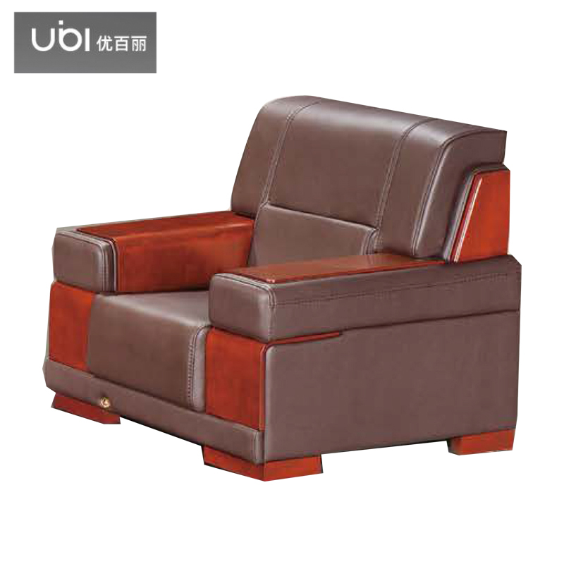 优百丽 F-2013 办公室沙发 办公家具 会客接待 现代简约家具 颜色尺寸可定制 单人位（牛皮）
