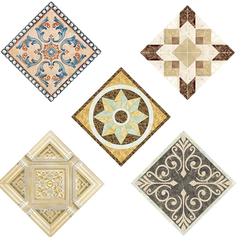 自粘地面耐磨对角贴客厅卫生间地砖装饰地贴地板瓷砖对角贴纸0220片装