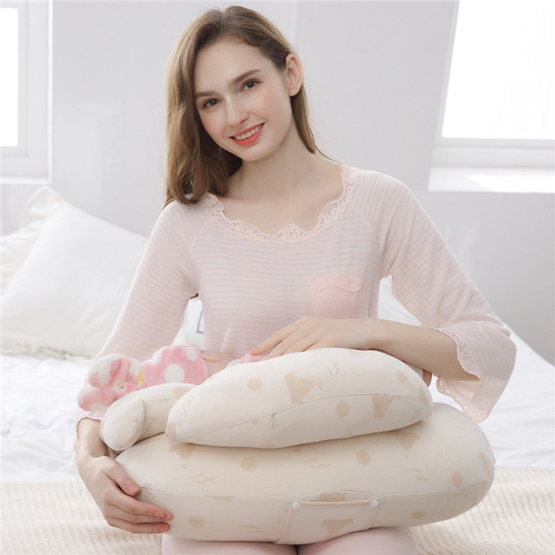 婴蓓 喂奶神器彩棉哺乳枕头护腰椅子新生儿坐月子抱孩子婴儿横抱凳(型号CMBRZ)