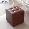 时尚收纳凳皮凳换鞋凳墩子厅沙发凳储物凳矮凳脚凳穿鞋凳小凳 三维工匠